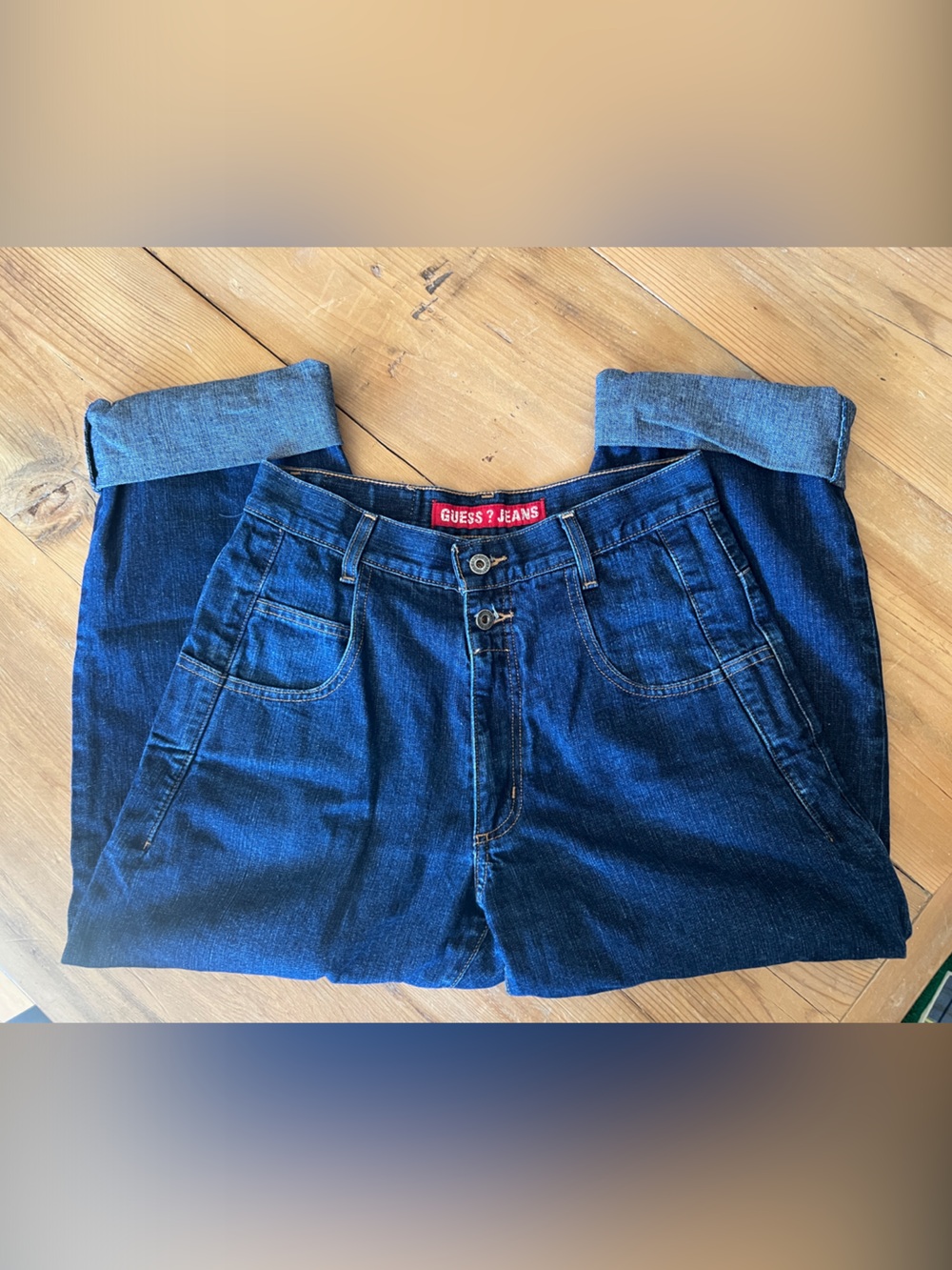 GUESS Blue Rolled-Hem Jeans